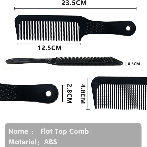 Barber Hairdressing Clipper Comb Anti Static Flat Top Comb for Hairdresser Barber Cutting Comb Professional Salon Beauty Tools