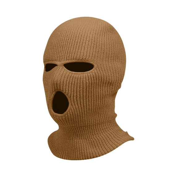 3Holes Winter Warm Unisex Balaclava Mask Hat Embroidery Full Face Mask Knitted Cycling Ski Snowboard Hat Cap Hip Hop Beanie Gift