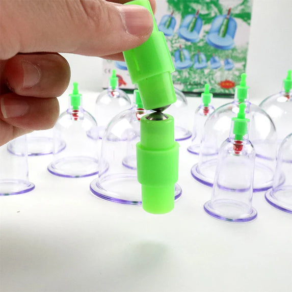 12/6 Pcs Jar Vacuum Cupping Cans Device for Massage Meridian Therapy Acupuncture Anti Cellulite Suction Cup Body Massage Cans