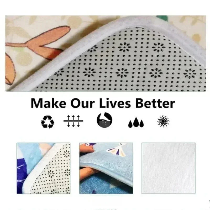 MINISO M-minecraft Carpet Cartoon Living Room Bedroom Kitchen Sofa Table Balcony Rug Non-slip Washable Mat Exquisite Home INS