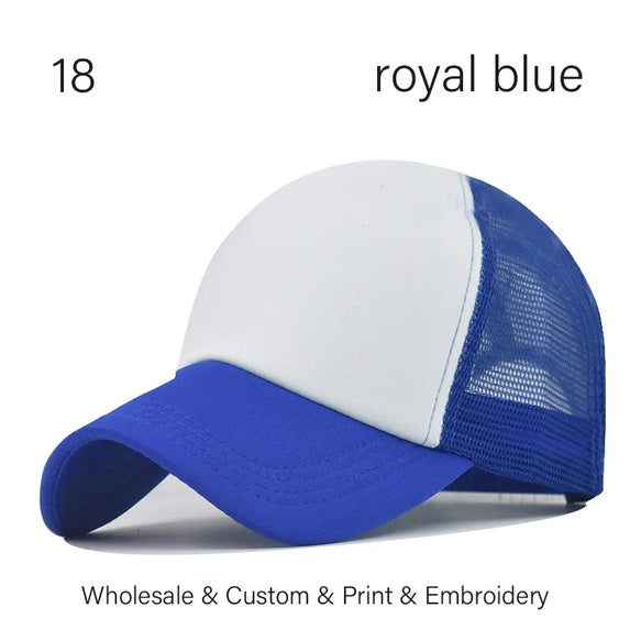SLECKTON Custom LOGO Embroidery Baseball Cap for Women and Men DIY Print Mens Mesh Cap Fashion Summer Sun Hat Unisex Wholesale