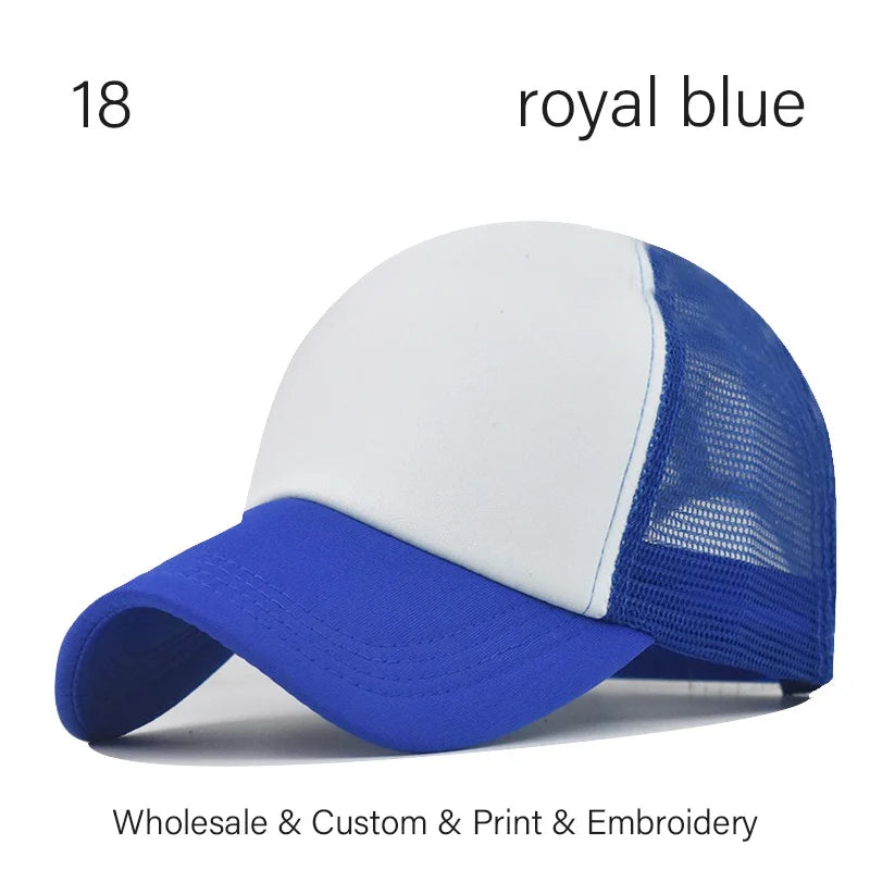 SLECKTON Custom LOGO Embroidery Baseball Cap for Women and Men DIY Print Mens Mesh Cap Fashion Summer Sun Hat Unisex Wholesale