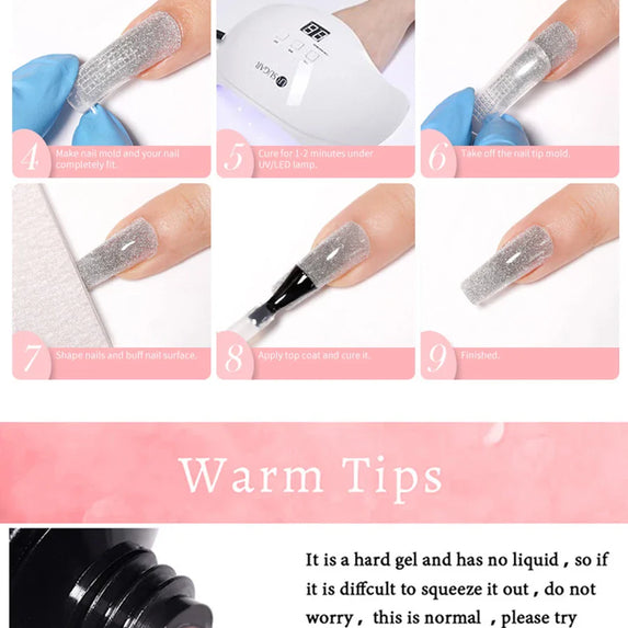 UR SUGAR 15ml Nail Extension Gel Soak Off UV LED Acrylic Crystal White Clear Nude Gel Nail Polish UV Construction Gel