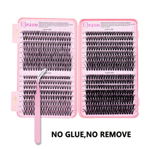 Individual Lashes Cluster C Curl Mix Lash Clusters 3D Wispy DIY Eyelash Extension Resuable Natural Lashes Eyelash Book