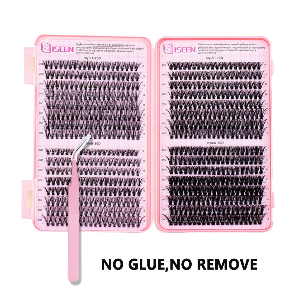 Individual Lashes Cluster C Curl Mix Lash Clusters 3D Wispy DIY Eyelash Extension Resuable Natural Lashes Eyelash Book