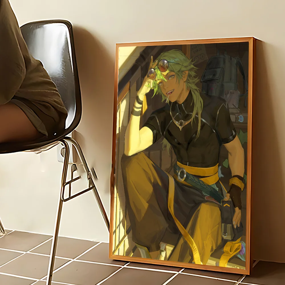 E-EZREAL Poster Kraft Club Bar Paper Vintage Posters Wall Art Painting Bedroom Study Stickers