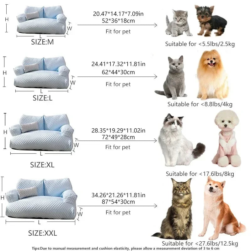 Cat Summer Beds Pet Sofa Dog Nest Removable Washable Waterproof Breathable Ice Silk Soft Cat Bed Small Kitten House