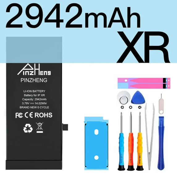 PINZHENG Battery For iPhone X XR XS 11 12 13 Mini Max Pro Promax Real High Capacity Replacement Bateria Warranty One Year