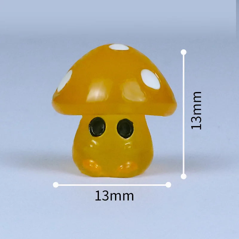 5-20PCS Mini Mushroom Elf Moss Microlandscape Decoration Miniature Luminous Mushrooms Fairy Garden Accessories Home DIY Decor