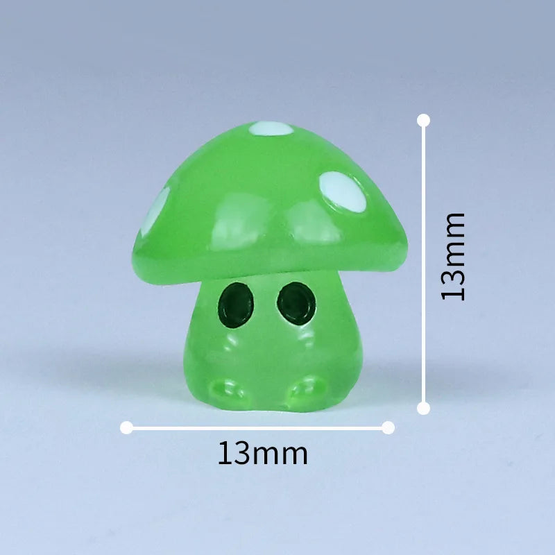 5-20PCS Mini Mushroom Elf Moss Microlandscape Decoration Miniature Luminous Mushrooms Fairy Garden Accessories Home DIY Decor
