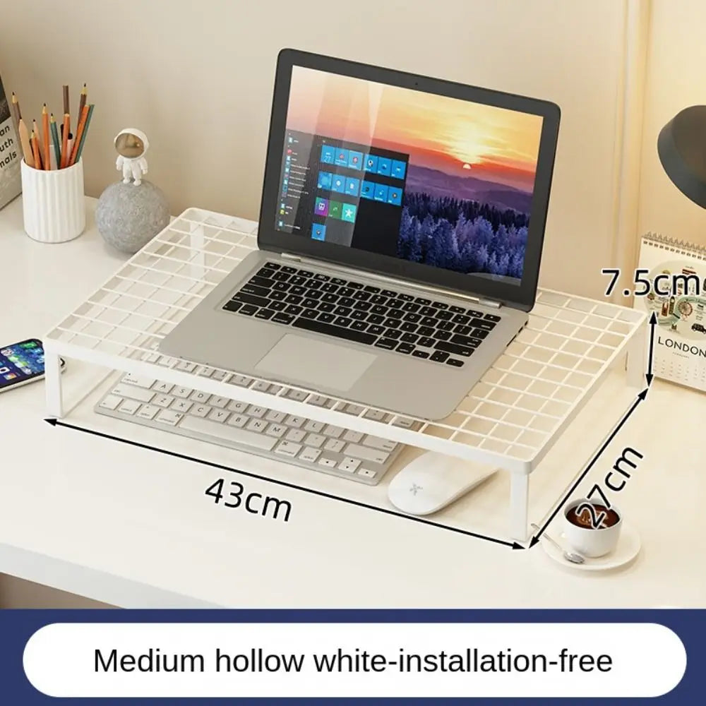 Grid Laptop Grid Cooling Rack Black/White Portable Screen Base Bracket Cooling Metal Notebook Storage Shelf Tablet