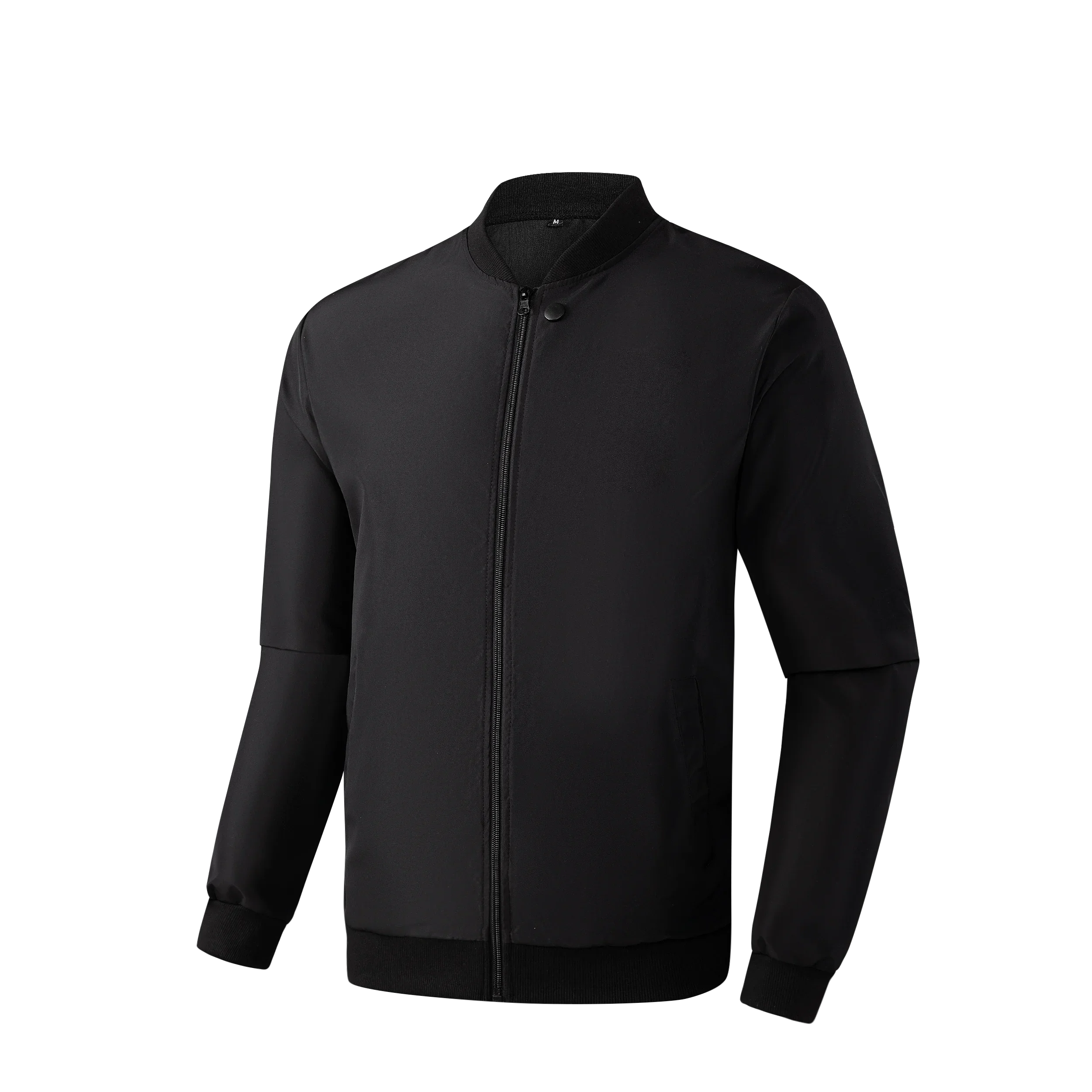 2024 Spring and Autumn New Baseball Collar Short Loose Solid Color Jacket Men's Business Casual Thin Coat Trend