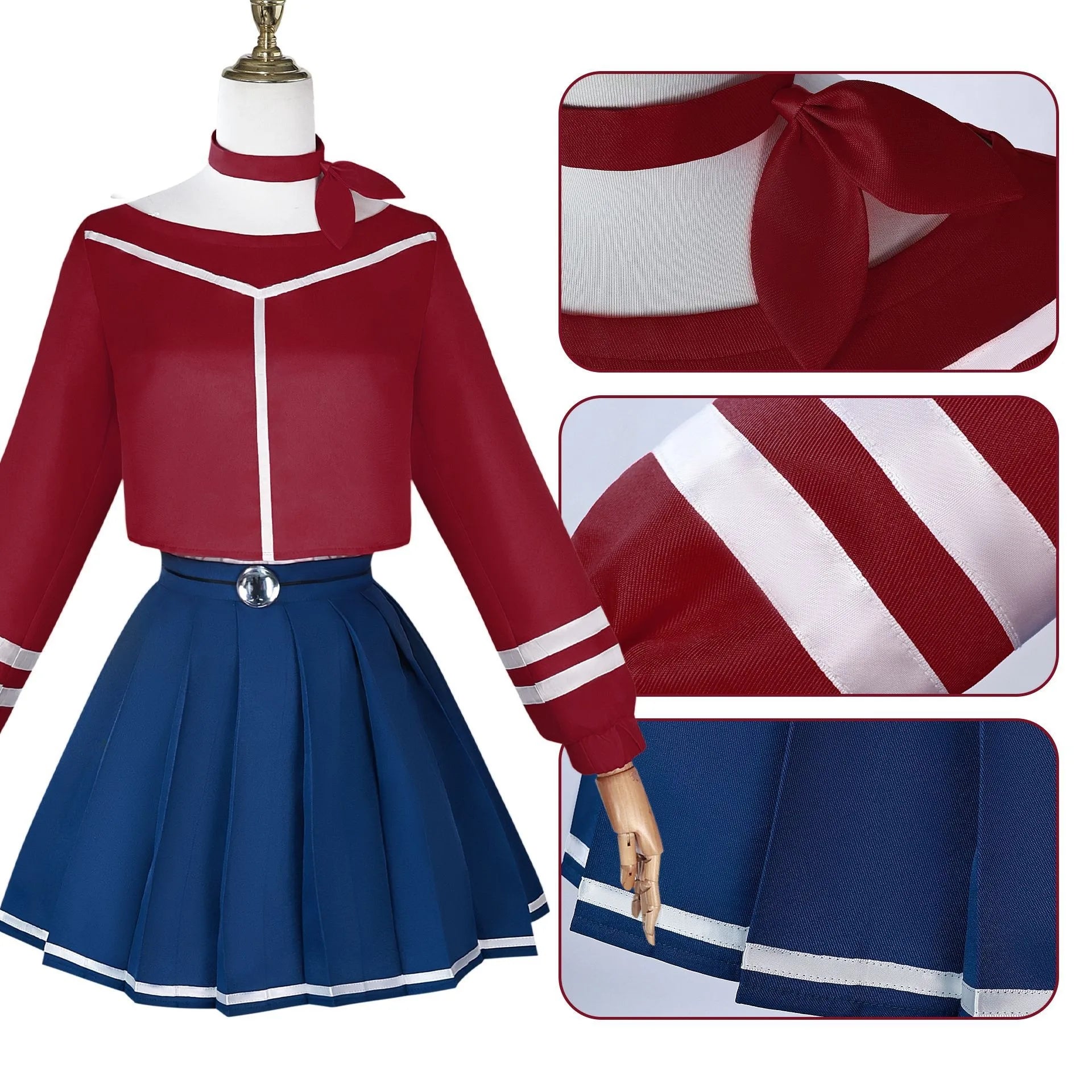 IN STOCK Game MiSide Crazy Mita Cosplay Costume Full Set Wig Role Play Primary Yandere Mita Mira Cosplay Outfit Halloween