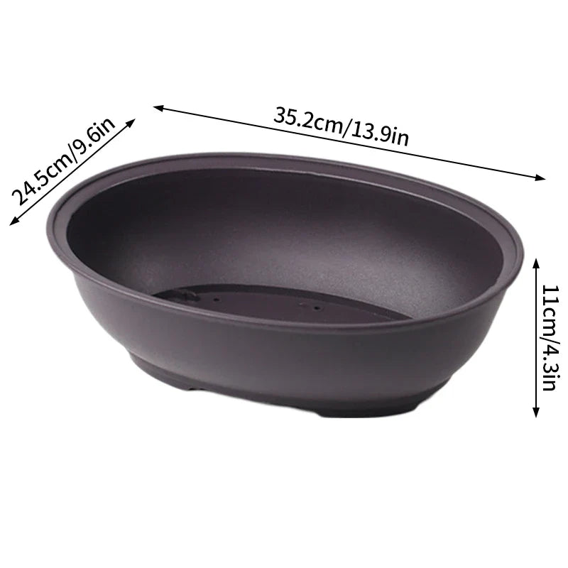 Flowerpots Imitation Purple Clay Succulent Plants Pots Outdoor Garden Landscape Bonsai Pot Trays Rectangular Square Planter