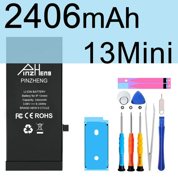 PINZHENG Battery For iPhone X XR XS 11 12 13 Mini Max Pro Promax Real High Capacity Replacement Bateria Warranty One Year