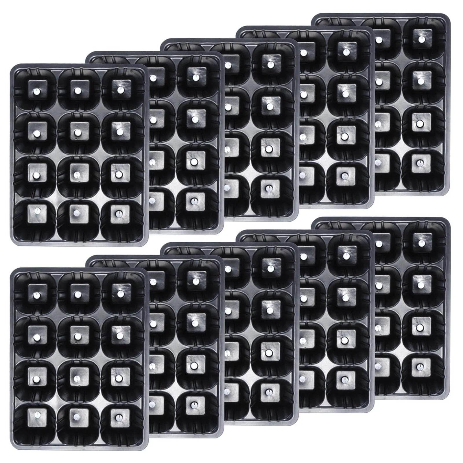 12 Holes Vegetable Seedling Pots Seedling Tray Garden Pots Durable Seed Germination Plant Flower Pots Grow Box For Planting
