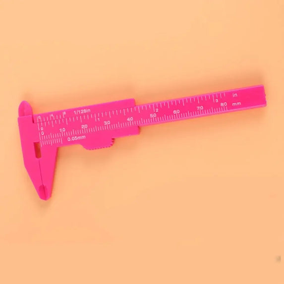 Portable 80mm Plastic Eyebrow Measuring Vernier Caliper Tattoo Microblading Caliper Ruler Permanent Makeup Measurement Tools