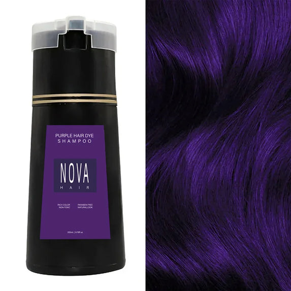 Nova Hair Dye Shampoo Quick Coloring Natural Harmless Cover White Grey Shampoo 3-in-1 Cleaning Nourishing Hair Dye Product