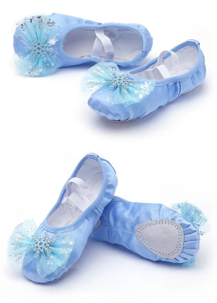 Lovely Princess Dance Soft Soled Ballet Shoe Children Girls Cat Claw Chinese Ballerina Exercises Shoes