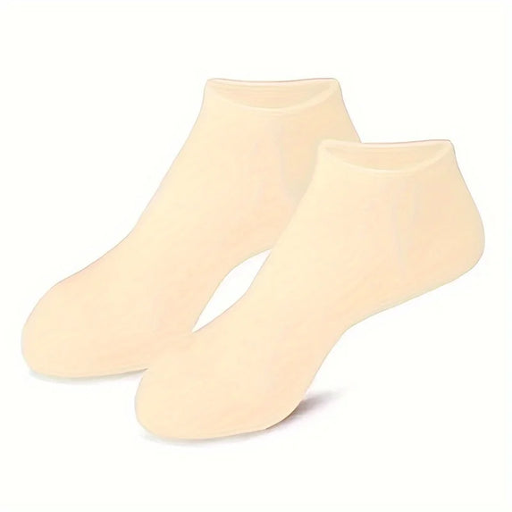 2 Pack Silicone Moisturizing Foot Socks for Dry Cracked Feet Foot Care Socks Spa Pedicure Socks Massage Moisturizing Gel Socks