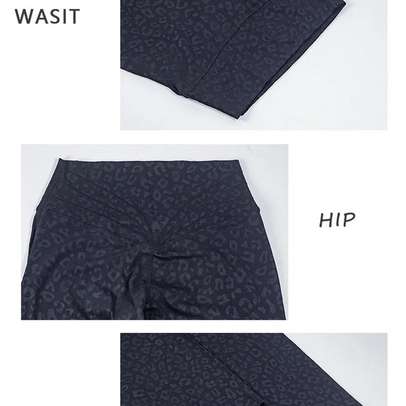 DIAS FIT JOY Women's Hip lifting flared pants high waisted yoga fitness pants sports micro flared yoga pants wide leg pants