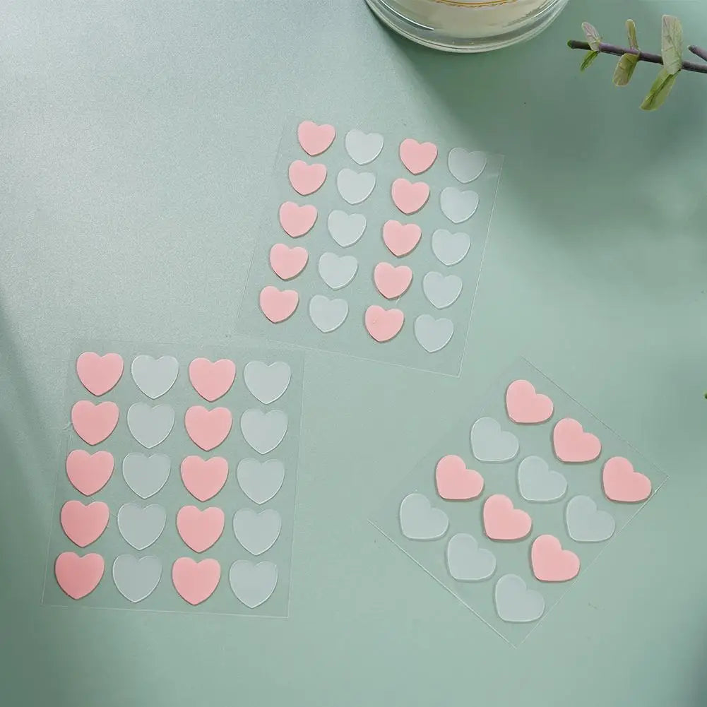 12/20 Counts Acne Care Patches Cute Pink Heart Shaped Acne Pimple Patches Invisible Acne Cover Treatment Stickers Skin Care