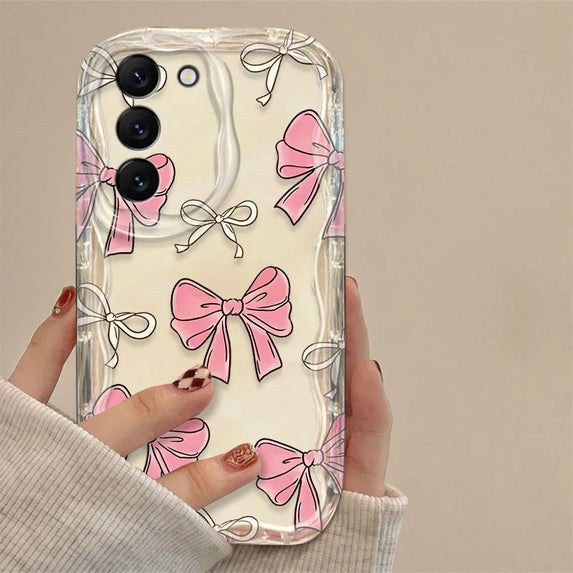 Bowknot Case for Samsung Galaxy A36 5G A35 A34 A33 A32 4G A30 A25 A24 A23 A22 A20 A16 A15 A14 A13 A12 A06 A05S A50 M55 M54 Cover