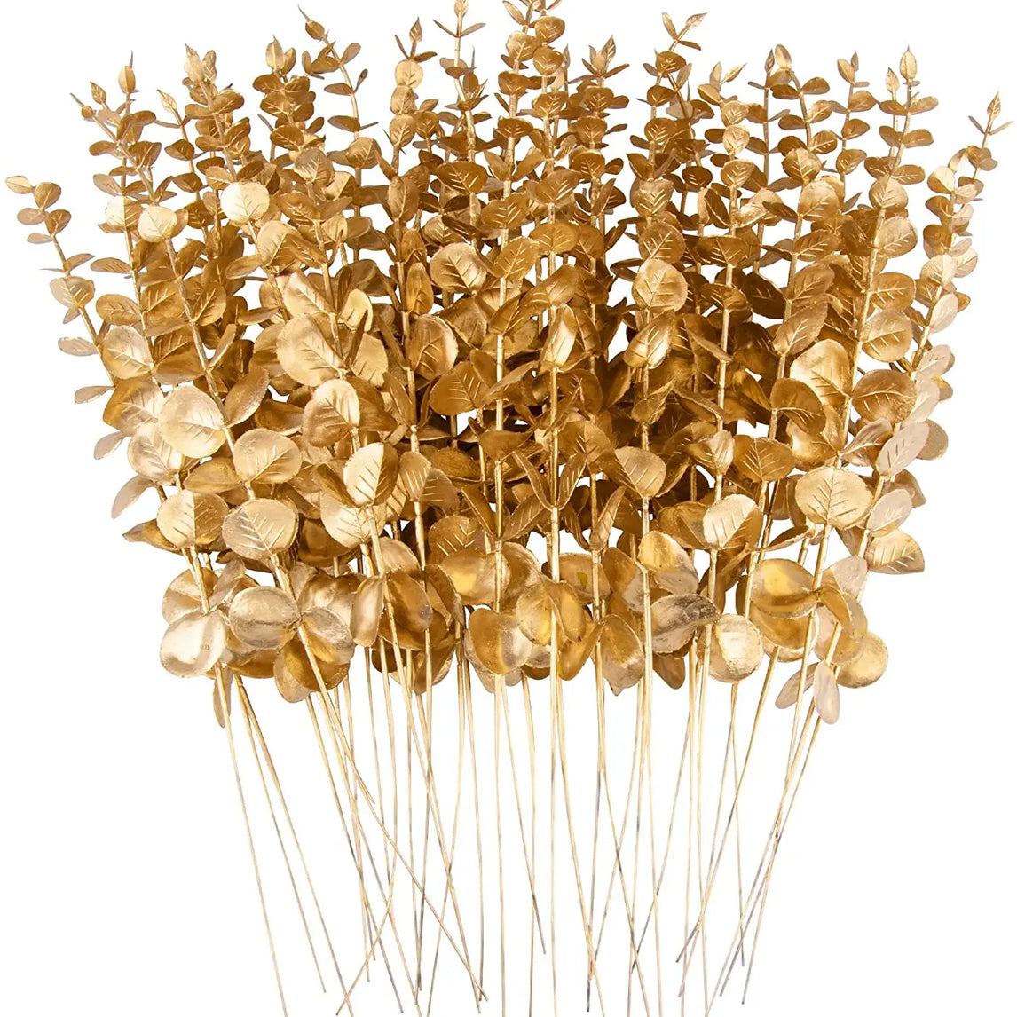 Yannew 12pcs Artificial Eucalyptus Stems Silver Dollar Greenery Fake Plants for Wedding Bouquet Floral Arrangement Home Decor