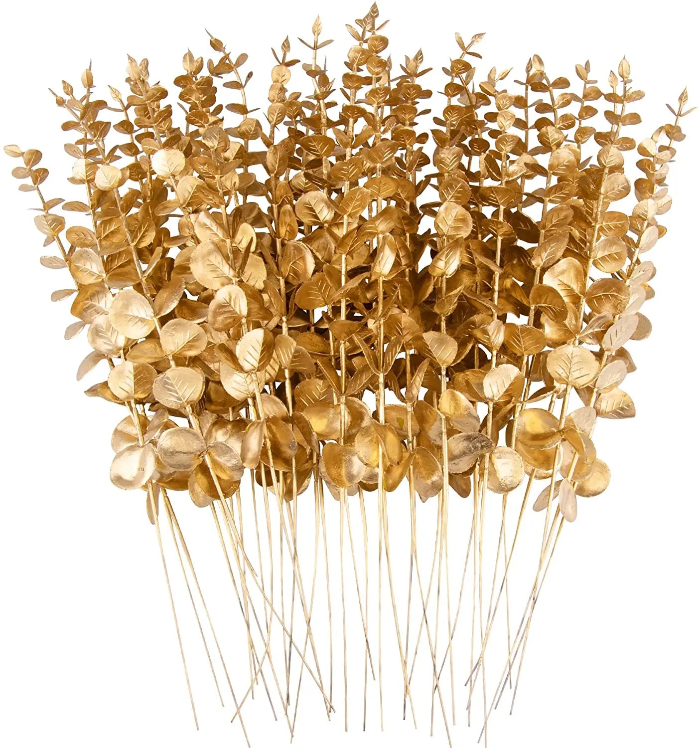 Yannew 12pcs Artificial Eucalyptus Stems Silver Dollar Greenery Fake Plants for Wedding Bouquet Floral Arrangement Home Decor