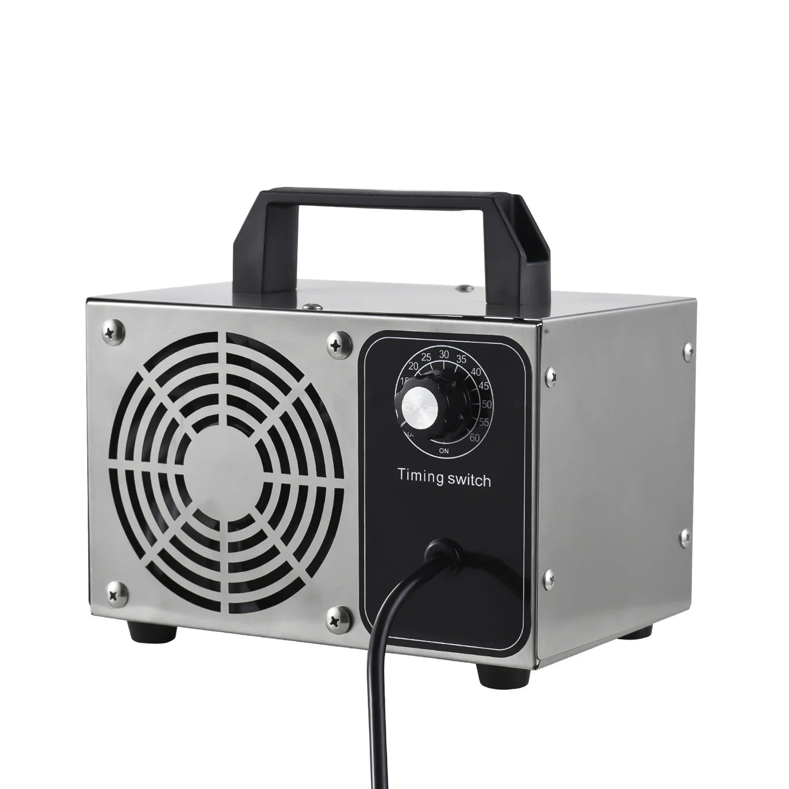 Portable Ozone Generator Stainless Steel Ozone Machine Odor Removal Ionizer Air Purifier Ozone for Home Car Pet 0-60min Timer