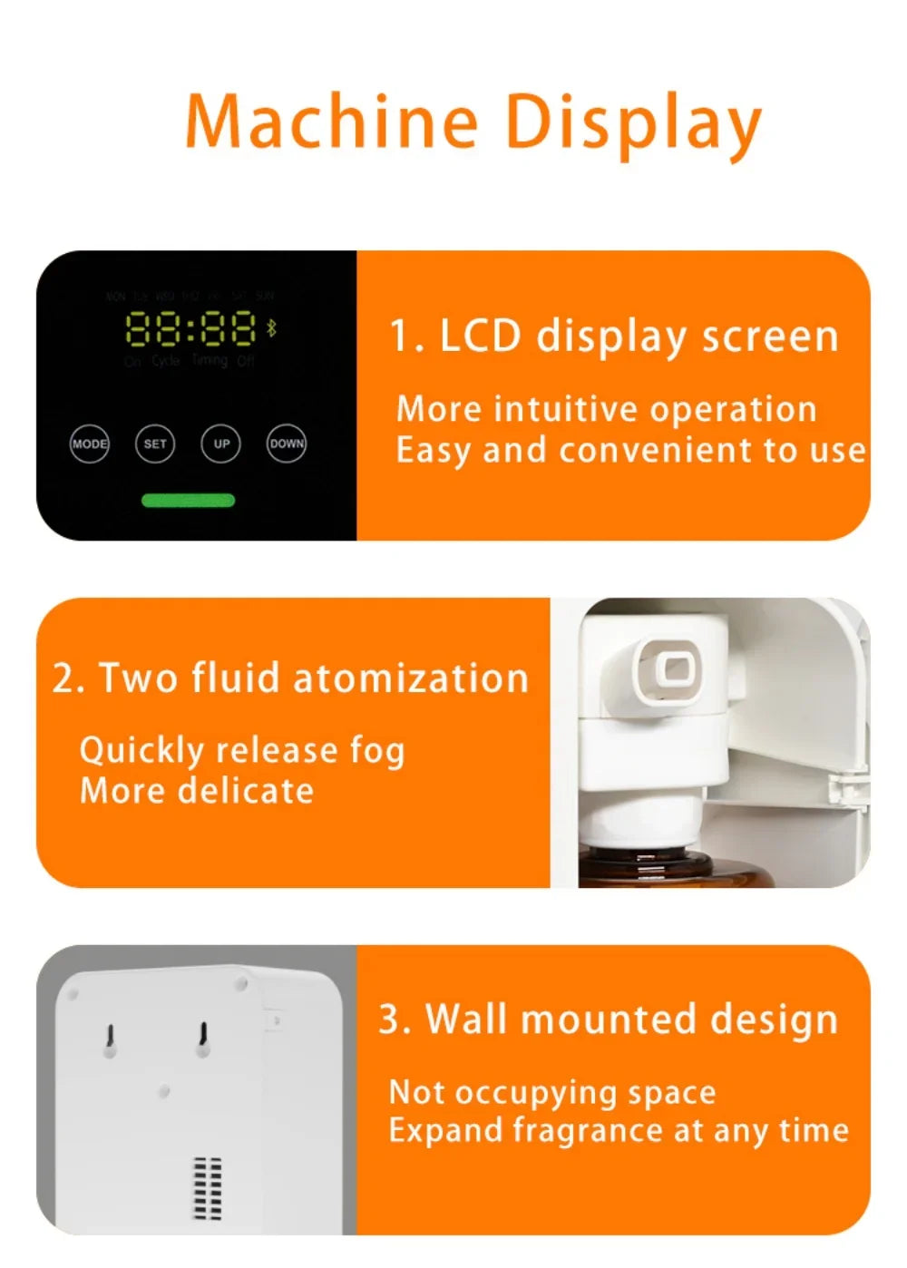 Wall Mounted Aroma Diffuser500ML Commercial Hotel Fragrance Machine Bar KTV Automatic Waterless Essential Oil Nebulizer Diffuser