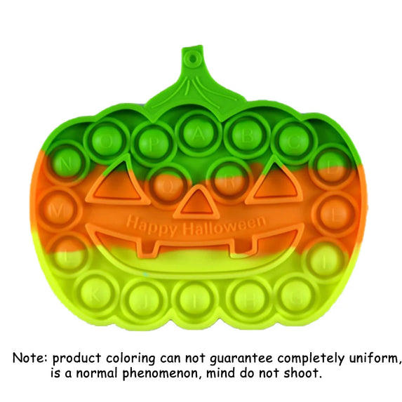 Silicone Rubber Anti Anxiety Stress Relief Push Pop Bubble Rainbow Pumpkin Ghost Fidget Toys Squeeze The Toy for Kids Adults