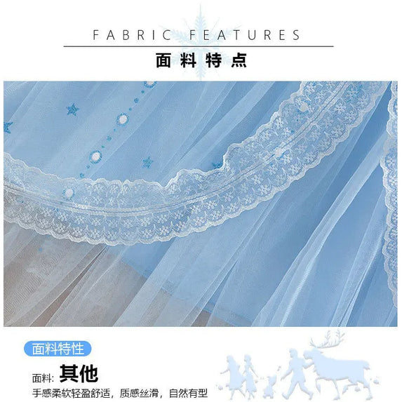 New Disney Girls Dress Short Sleeve Summer Princess Dresses Frozen Elsa Party Baby Dresses for Children Clothing Kids Clothes
