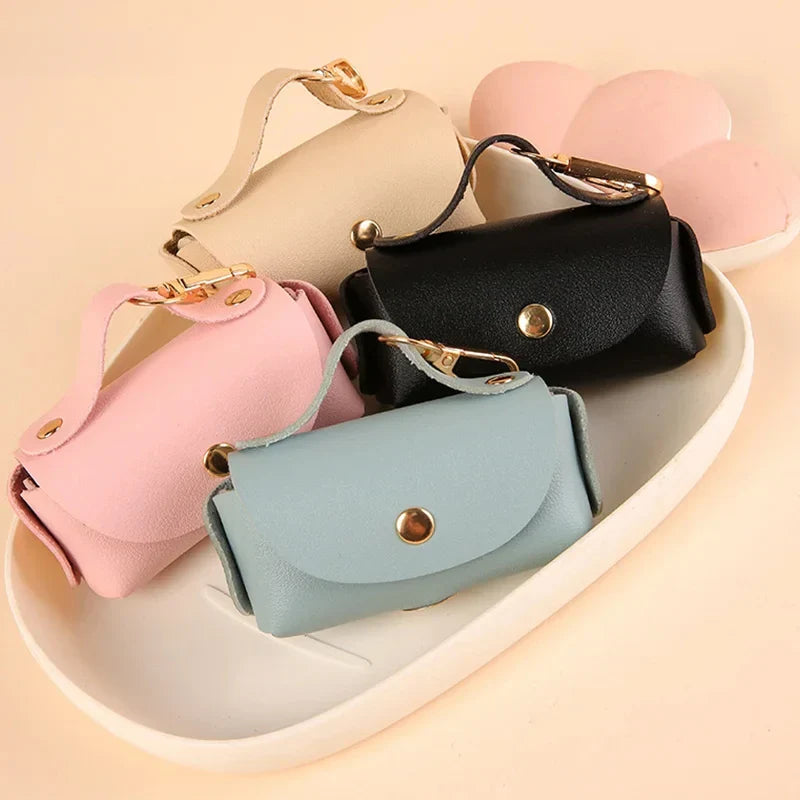Portable Dog Poop Bag Organizer Stylish Pet Bag Holder Leather Pet Poop Bag Holder With Dispenser For Dog Bags Pet Supplies