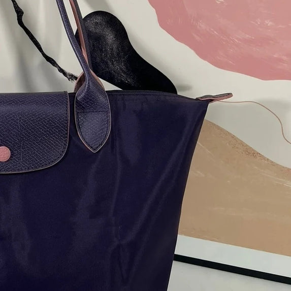 HOT Women Foldable hobo Bags Classics Lady Tote Bag Embroidered Shoulder Bags  Fashion Nylon Handbag Bag for travel