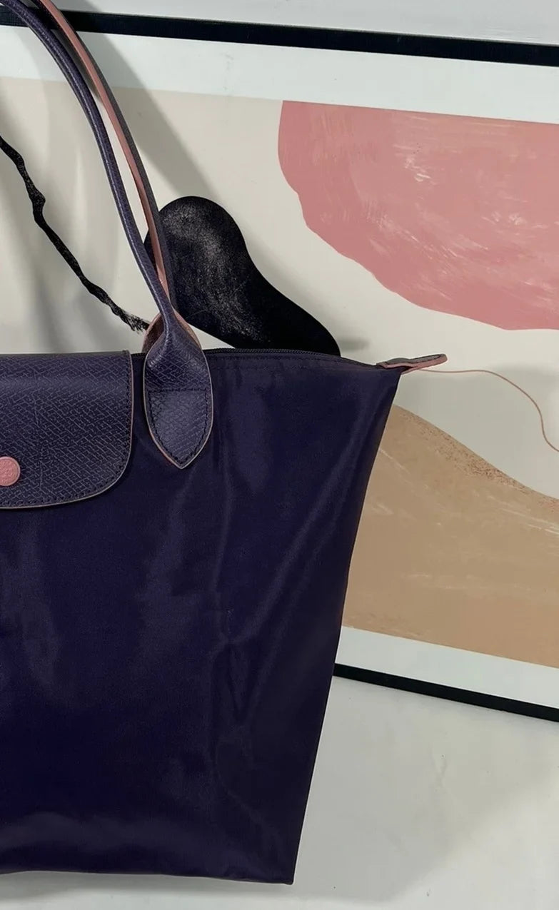 HOT Women Foldable hobo Bags Classics Lady Tote Bag Embroidered Shoulder Bags  Fashion Nylon Handbag Bag for travel