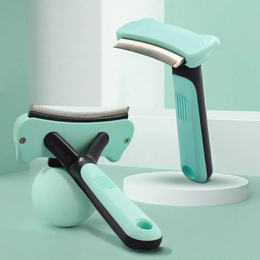 Removes Undercoat Cat Hair Removal Comb Dense Tooth Open Knot Dog Grooming Shedding Tools Gentle on Skin Comfortable Grip