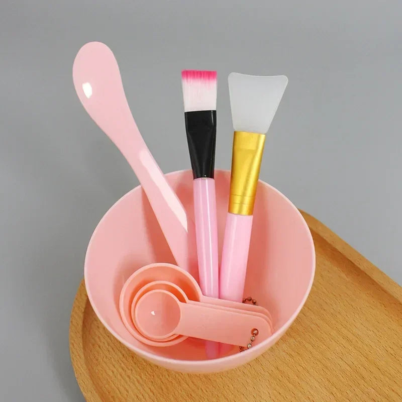 7pcs Facial Brush Mask Bowl Spoon Set Mask Brush Bar DIY Beauty Tools Mixing Tools Skin Care Makeup Supplies Woman Facial Tools