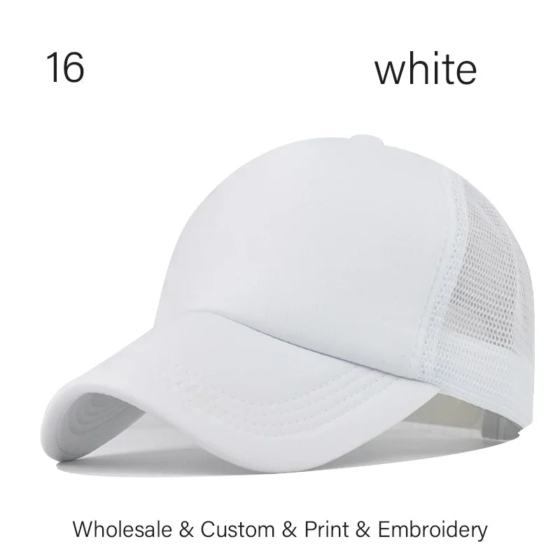 SLECKTON Custom LOGO Embroidery Baseball Cap for Women and Men DIY Print Mens Mesh Cap Fashion Summer Sun Hat Unisex Wholesale