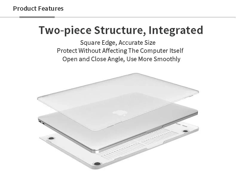 Frosted Laptop Case For 2020 Macbook Pro 13 Touch Bar A2159 A2289 A2338 Air 13 inch A2337 A2179 A1932 A1466 With Keyboard Cover