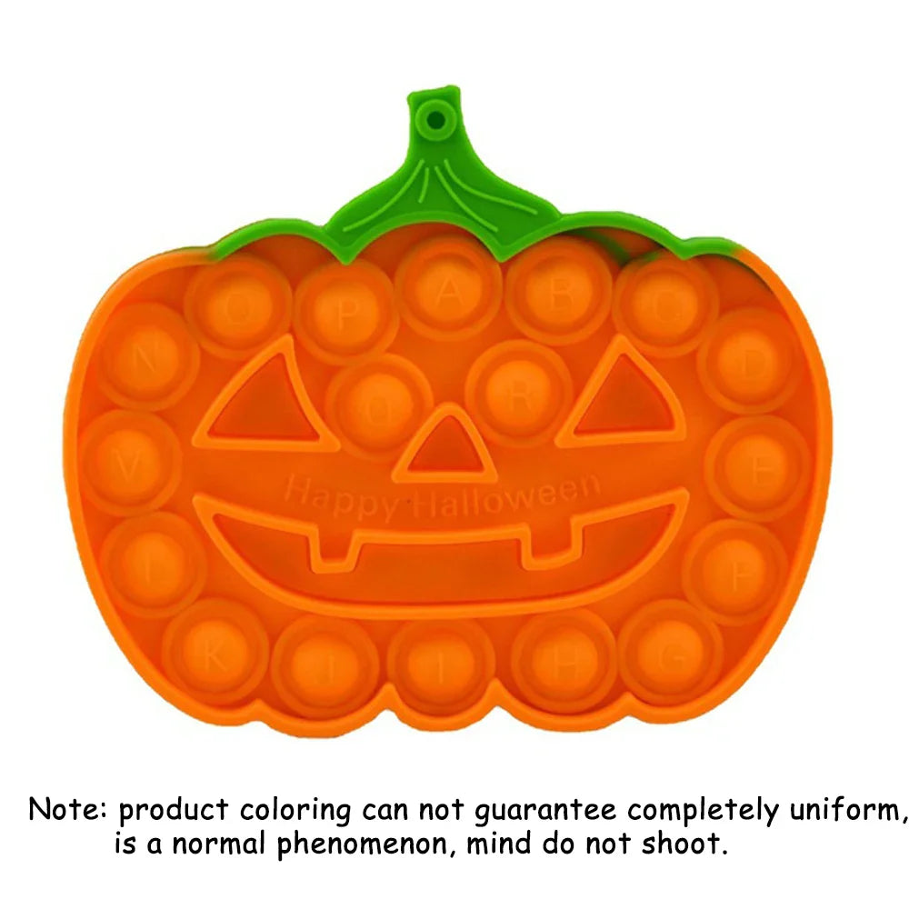 Silicone Rubber Anti Anxiety Stress Relief Push Pop Bubble Rainbow Pumpkin Ghost Fidget Toys Squeeze The Toy for Kids Adults