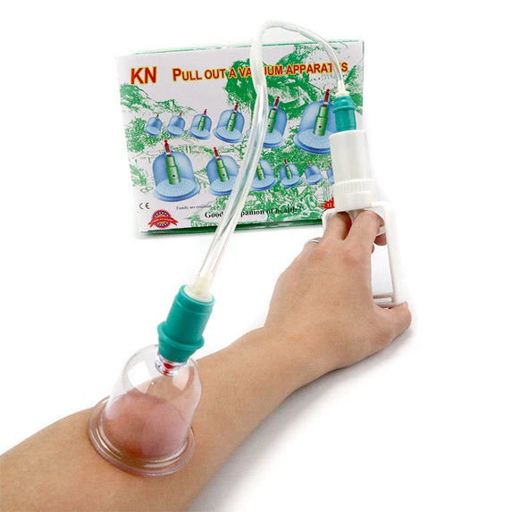 12/6 Pcs Jar Vacuum Cupping Cans Device for Massage Meridian Therapy Acupuncture Anti Cellulite Suction Cup Body Massage Cans