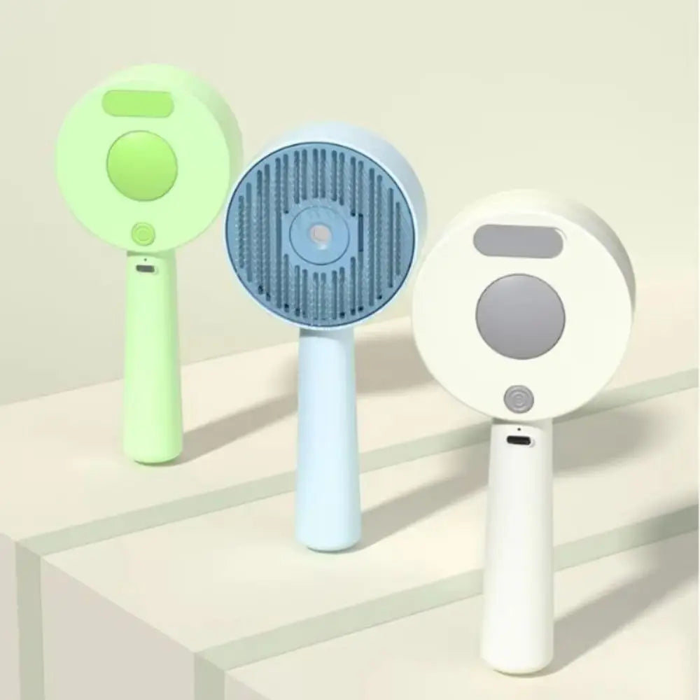 Anti-Static Pet Spray Hair Comb Massaging Demating Cat Steamy Shedding Brush Removes Loose Fur One-click Cleaning Button
