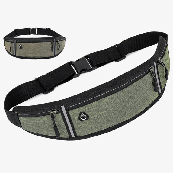Running Waist Bag Lightweight Waterproof Reflective Strip Waist Fanny Pack Gym Sport Running Waist Pack Adjustable Elastic Strap