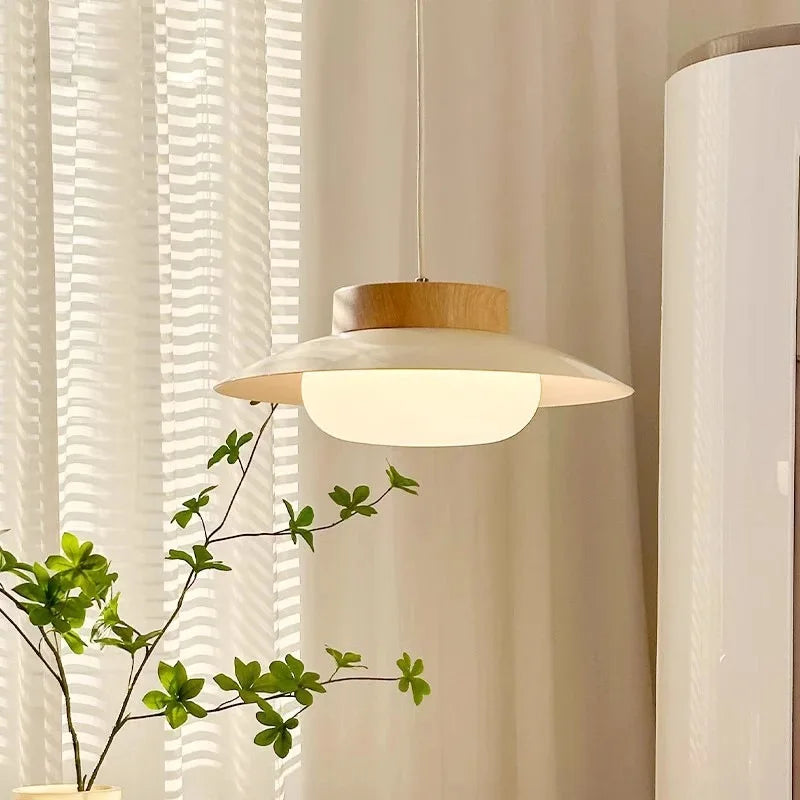 Cream Style Restaurant Pendant Light Wooden Style Dining Table Light Antique Dining Room Round Table Counter Pendant Light