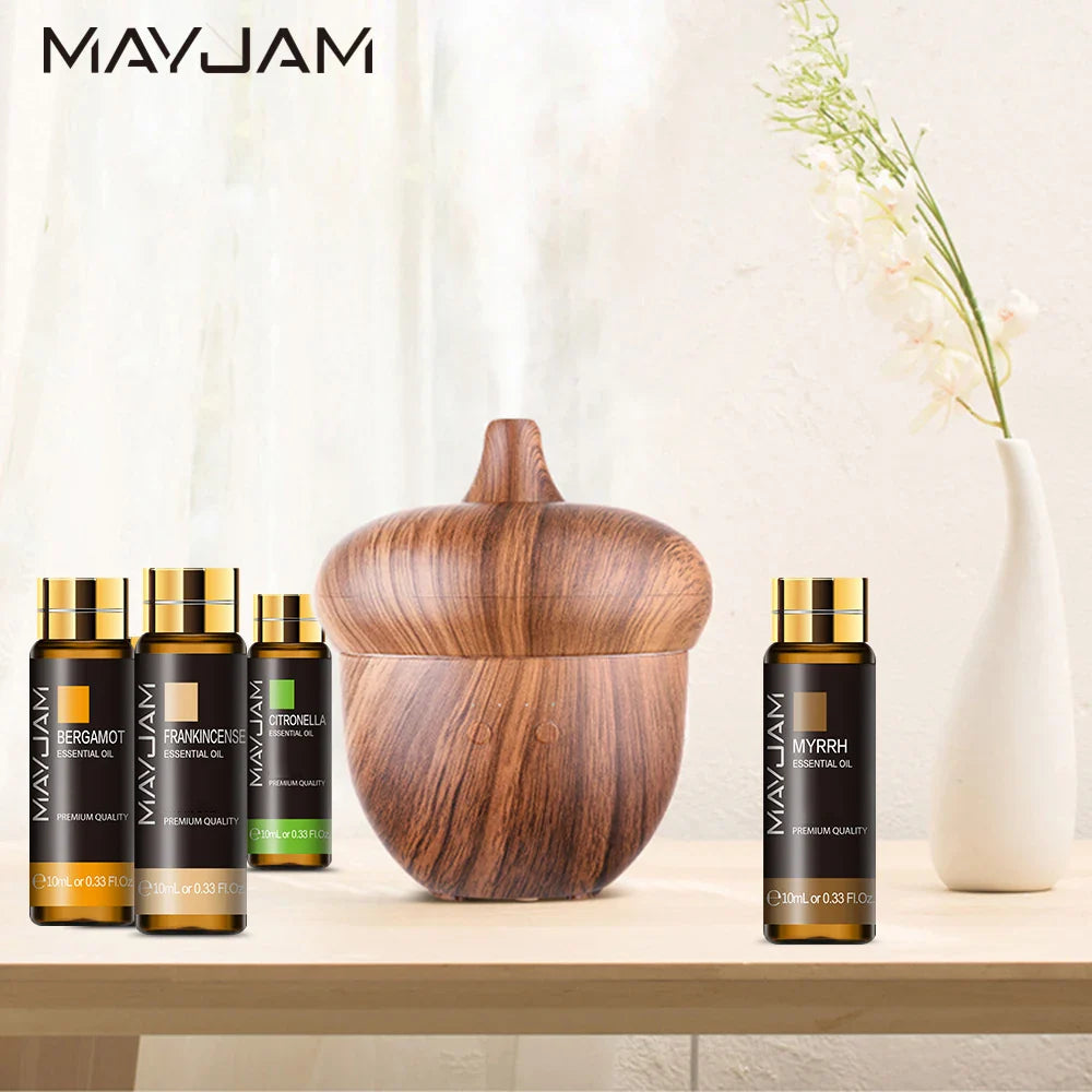MAYJAM 10ml Pure Essential Oil Lavender Eucalyptus Vanilla Sandalwood Jasmine Bergamot Lemongrass Cinnamon Grapefruit 1pc