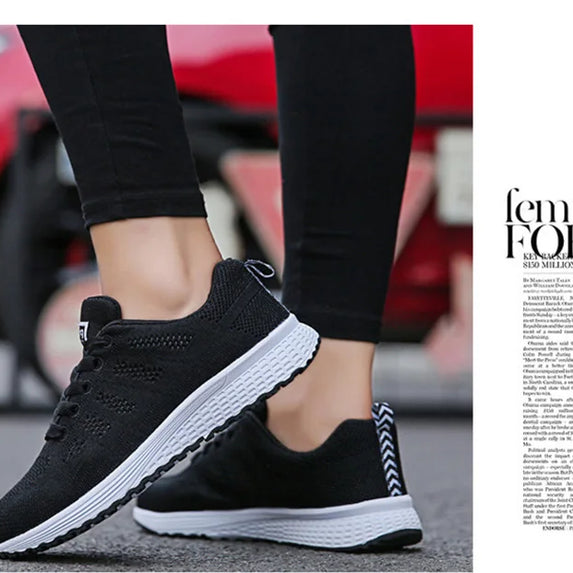 Women Casual Shoes Fashion Breathable Walking Mesh Flat Shoes Sneakers Women 2021 Gym Vulcanized Shoes White Female Footwear