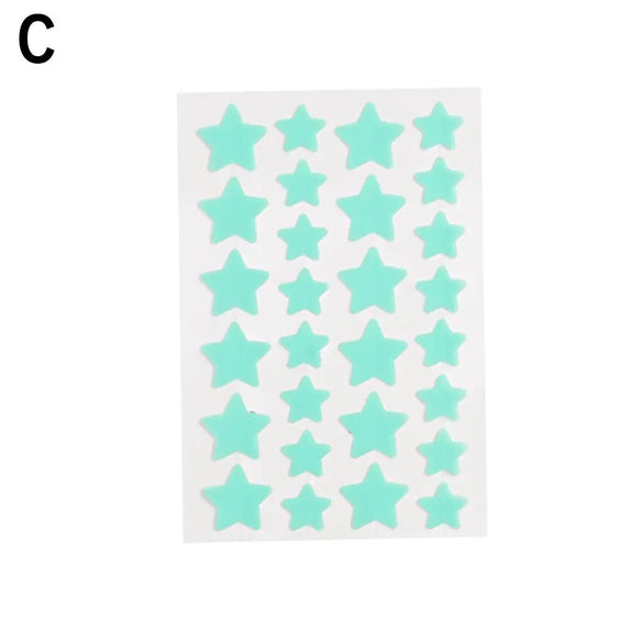 5/6ps Color Star Invisible Skin Care Patch PE Material Waterproof A Variety Of Colors To Choose