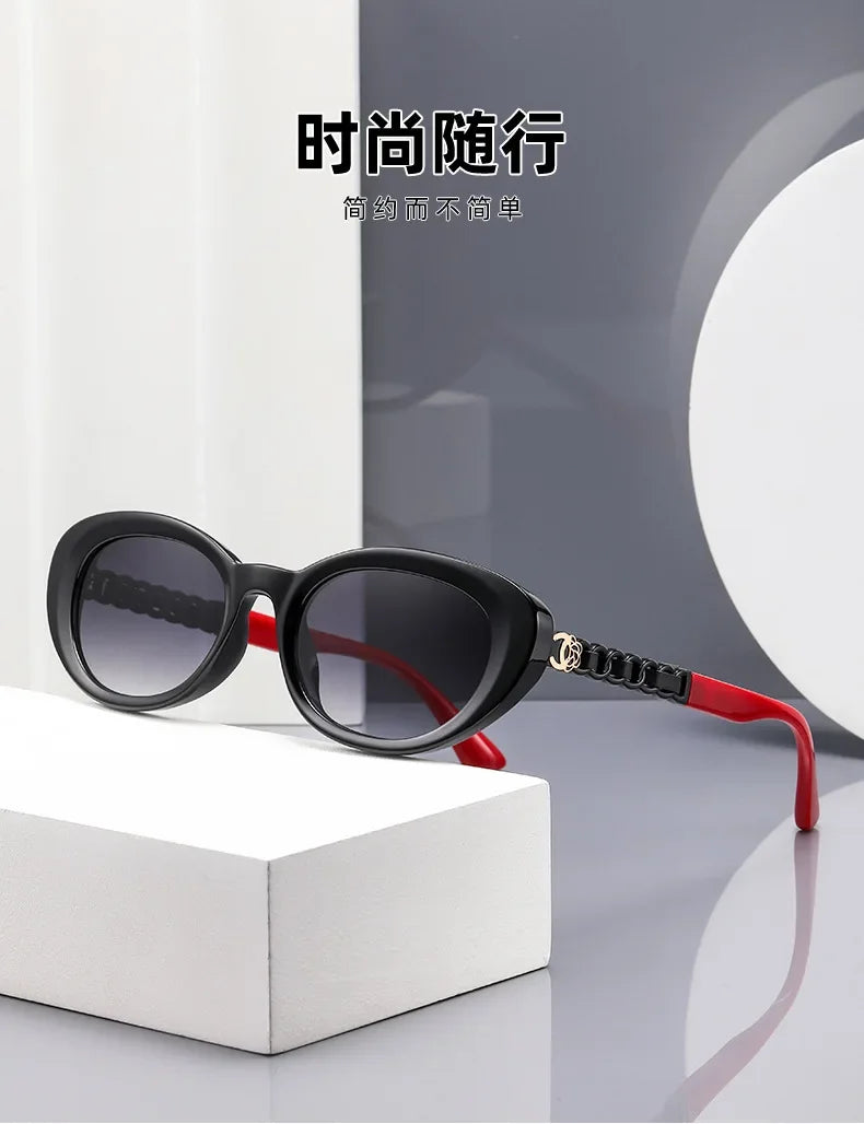 2025 Oval Sunglasses for Women Small Frame Luxury Designer High Quality Sunglass Men Fashion Lentes De Sol Mujer Gafas