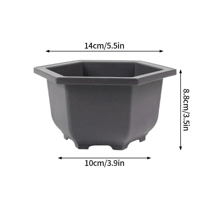 Flowerpots Imitation Purple Clay Succulent Plants Pots Outdoor Garden Landscape Bonsai Pot Trays Rectangular Square Planter